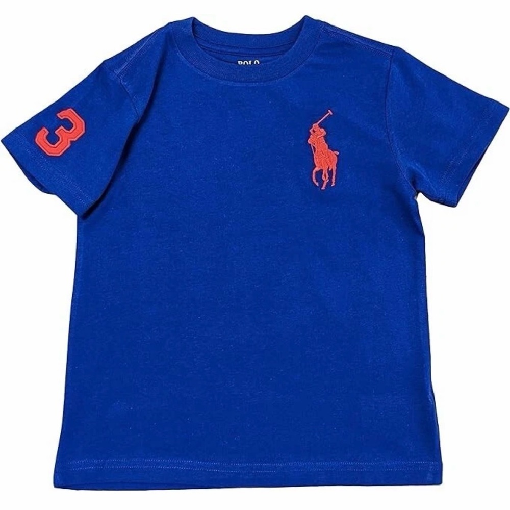 RALPH LAUREN Baby Boys Short Sleeve Big Pony Embroidered Cotton Tee - 6M